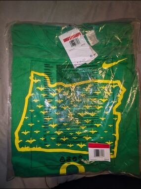 Nike Green Tee with Yellow Graphic Logo